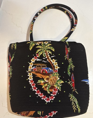 Fun Embellished Beach Surf Woody Purse Bag Tote