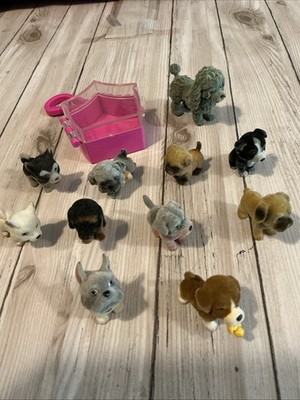 Puppy In My Pocket Welpen Hunde beflockt Figuren Konvolut
