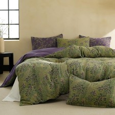 100 Cotton Muslin Duvet Cover Set Queen, 3 Pcs Yarn-Dyed Jacquard Textured