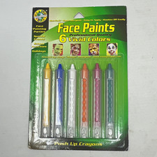 Crafty Dab Face Paint Push Up Crayons 6 Vivid Colors Halloween Multicolor
