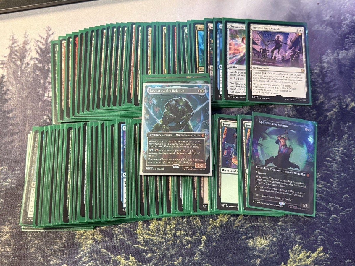 Misprint TMNT Turtle Power Precon Commander Deck Mtg Magic The Gathering  Error