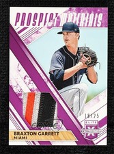 2019 Elite Extra Edition Prospect Materials Purple 18/25 Braxton Garrett 0jd0