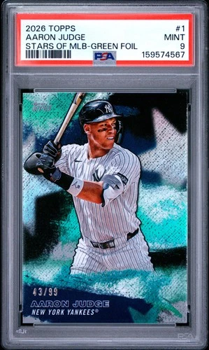 2026 Topps Series 1 Aaron Judge Green (PSA 9)