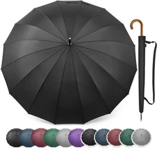 G4Free 54 Inch Large Windproof Umbrella for 2 Persons, 16 Ribs Auto Open Classic