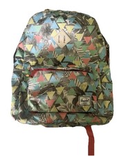 Herschel Multicolor Geometric Backpack Zip Closure Shoulder Straps Travel Casual