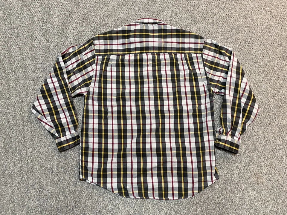 Vintage Eddie Bauer Men's Shirt Button Front Casual Striped Black White Size L - Image 2 of 4