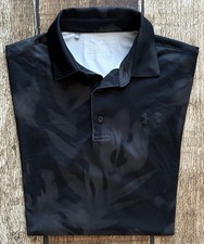 UNDER ARMOUR THE PLAYOFF POLO SHIRT BLACK MULTI MENS SMALL EXCELLENT CONDITION