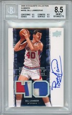 2009-10 Upper Deck Exquisite Bill Laimbeer Number Pieces Patch Autograph #d /40