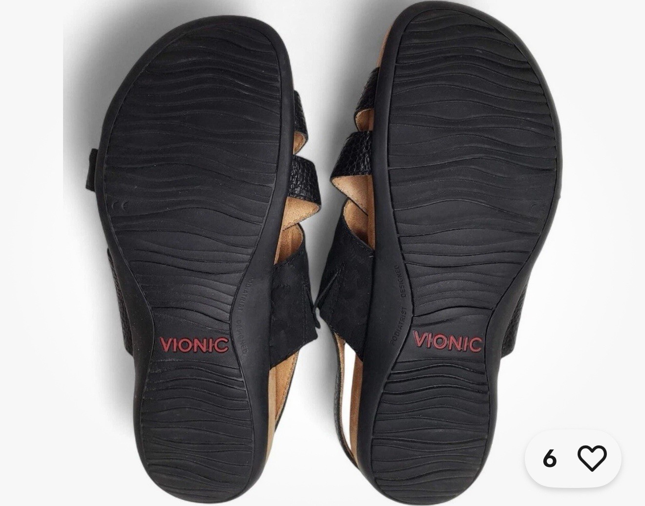 Vionic Eira Adjustable Slingback Sandal Black Peb… - image 9