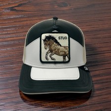 Goorin Bros The Farm "Stud" Horse Trucker Hat Faux Leather Snapback NWT