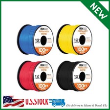 12 Gauge Primary Automotive Wire-4 Roll Assortment Pack - 100 Ft of Copper Clad