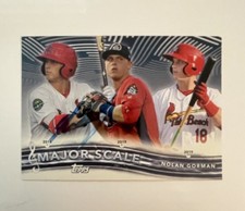 Nolan Gorman SIGNED 2021 Topps Pro Debut Major Scale IP AUTO *READ*