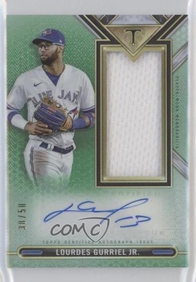 2021 Topps Triple Threads Emerald 38/50 Lourdes Gurriel Jr #ASJR-LG Auto ni4