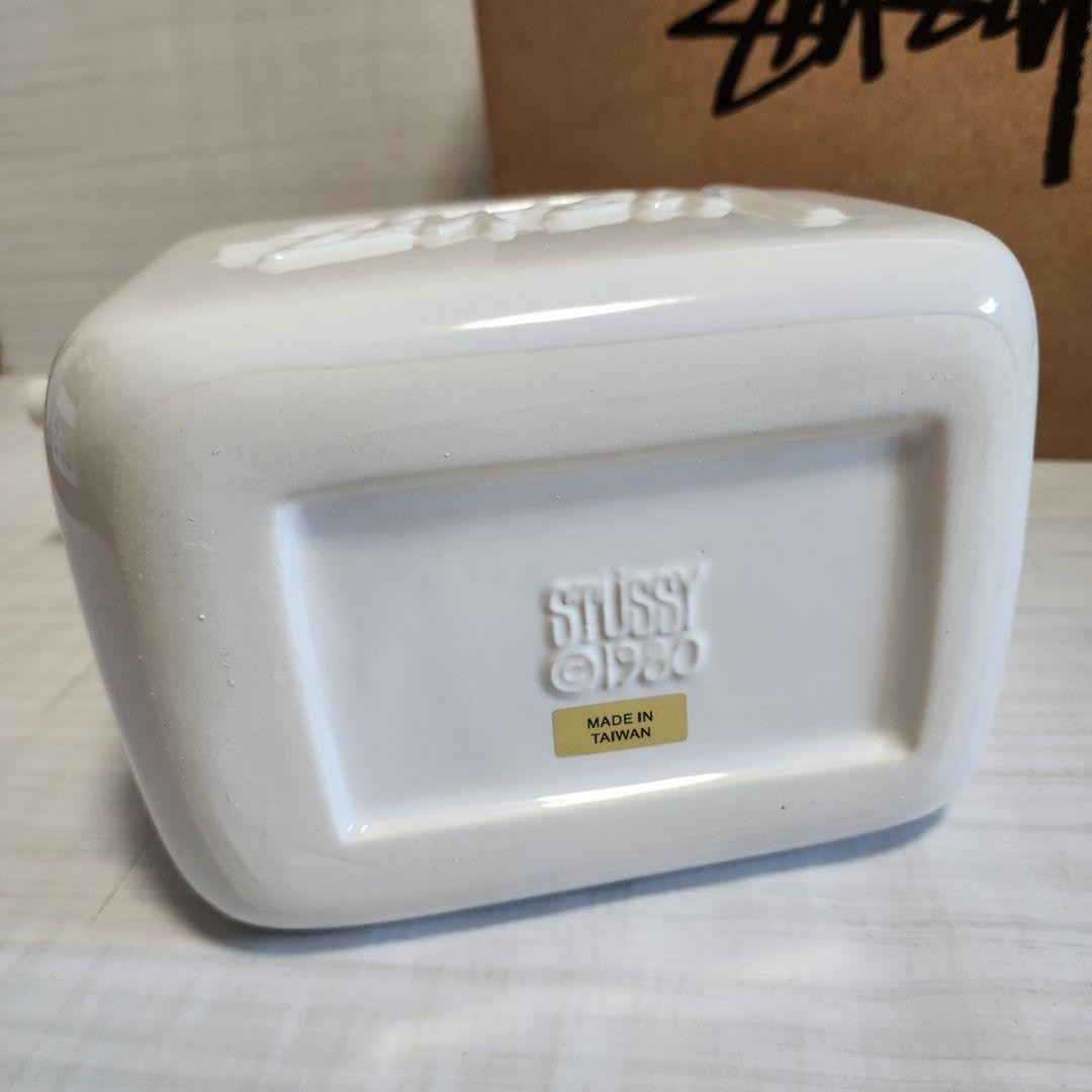 Rare STUSSY Gas Can Vase - White Ceramic - Decorative Collectible