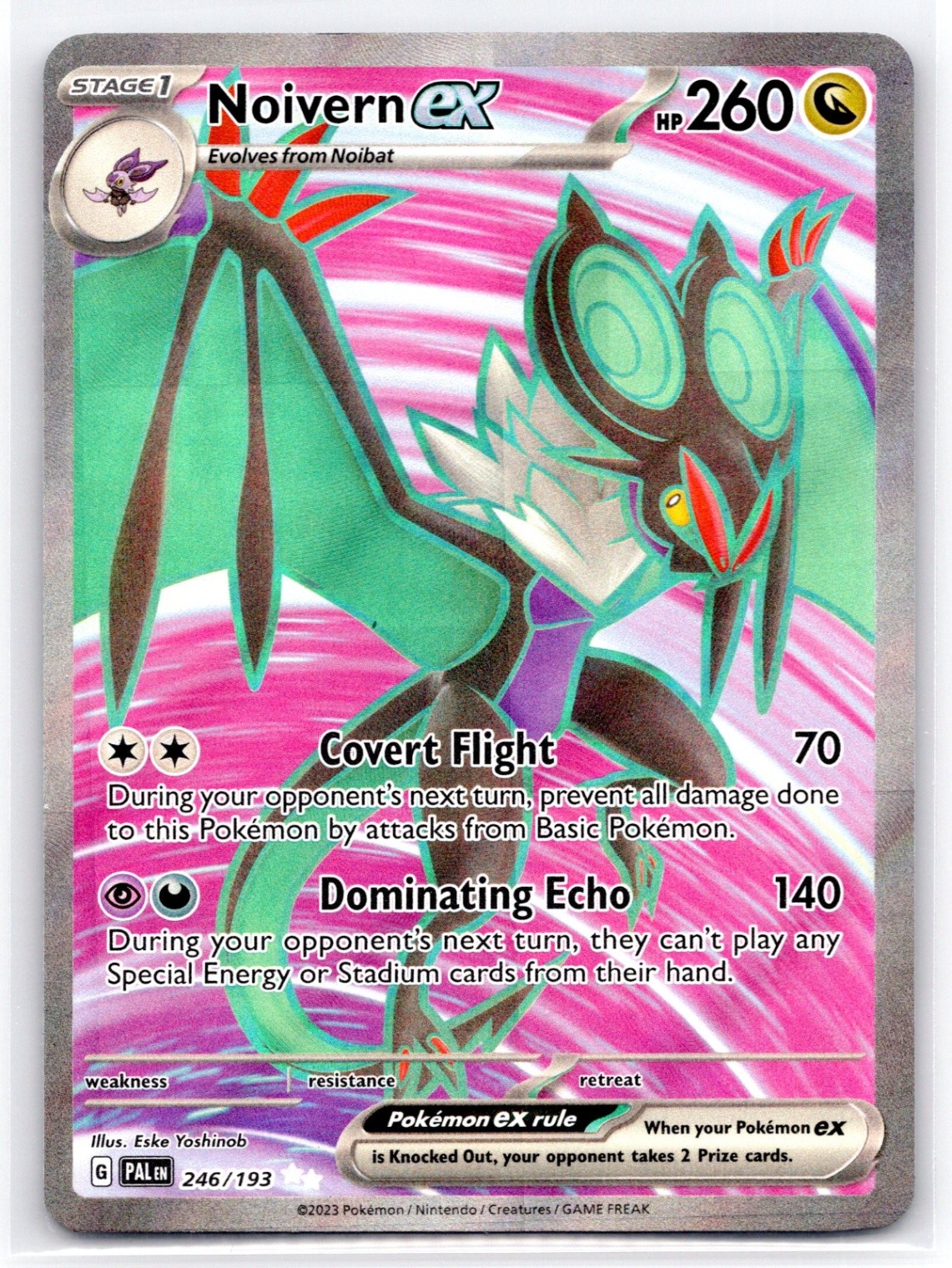 Pokemon NM Holo Noivern ex - 246/193 Ultra Rare SV02: Paldea Evolved
