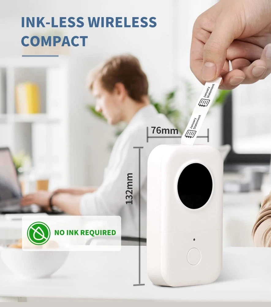 Bluetooth Mini Smart Label Maker D30 Wireless Portable Sticker Printer for Phones