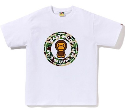 A BATHNIG APE Men's ABC CAMO MILO BUSY WORKS TEE 2L80110003 r | eBay