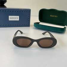 GUCCI GG1588S Sunglasses Glossy Grey/Brown Lens Size 50-22-145mm - NEW