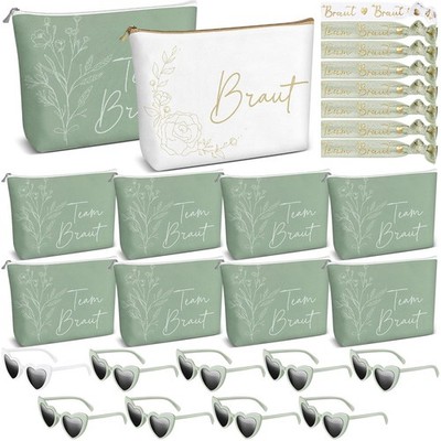 27 Teile JGA Zubehör für Damen 9 Schminkkoffer für Braut 9 V...