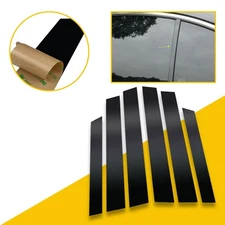 For 2007-2011 Honda CRV 6PCS Black Car Door Window Pillar Post Cover Trim PC
