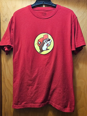 Bucees T Shirt Size L Beaver Logo Red Buc-ee s Men s