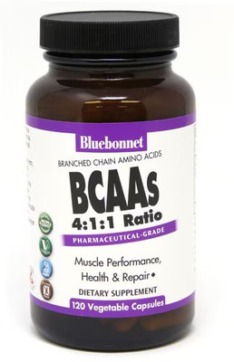 Worldwide 2 X Bluebonnet Nutrition BCAAs -- 120 Vegetable Capsules