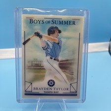 Brayden Taylor 2024 Panini Boys of Summer #10 Blue Parallel 79/99 - Rays 