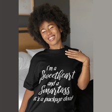 Funny Sayings T-Shirt for Women  Classic Fit Round Neck Graphic Casual Top