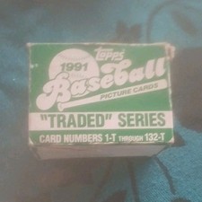 Topps 1991 Baseball Traded Series Sealed Box 132 Cards Vintage