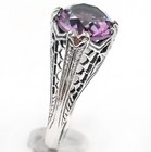 3CT Amethyst 925 Sterling Silver Filigree Ring Jewelry Sz 8 F6-5 — photo 2
