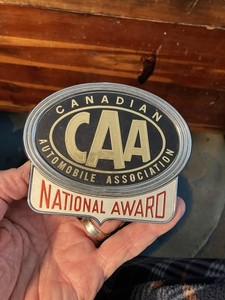 Vintage CAA (AAA) National Award Trunk Lid Emblem License Plate Topper 1950’s