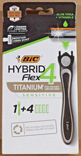 Bic Hybrid Flex 4 Titanium Sensitive Mens Raz...