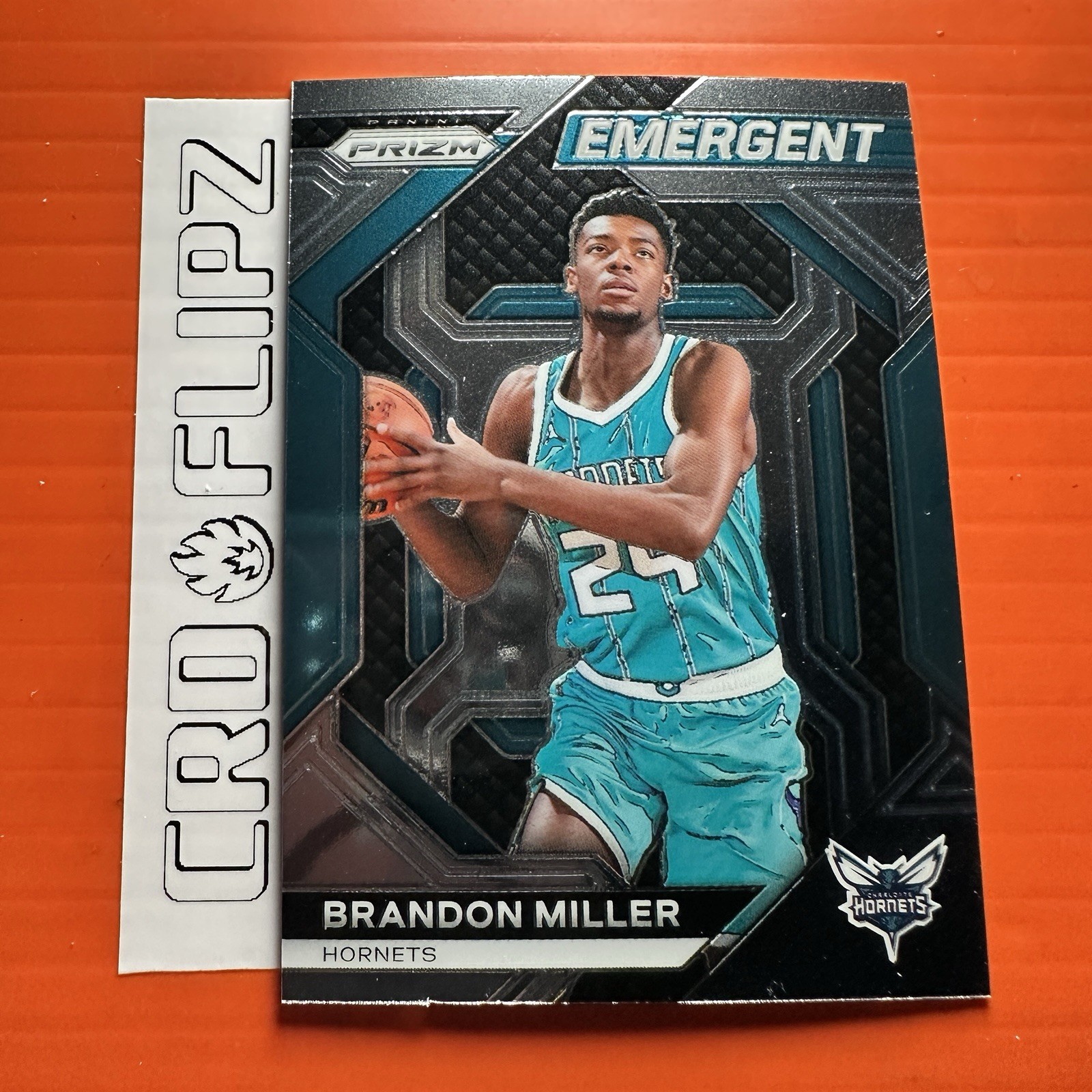 Brandon Miller 2023-24 Panini Prizm Base Emergent Rookie Card #17