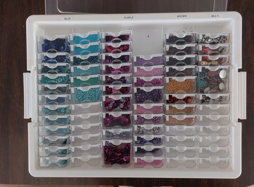 Large Sequin Craft Supplies Organizer – Assorted Colors Jewelry & Sewing