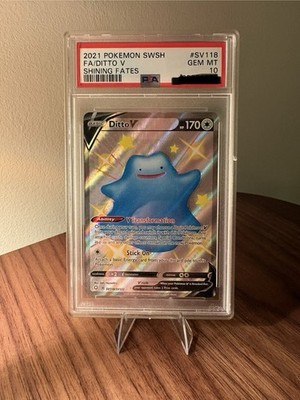 Pokémon Ditto V SV118/SV122 Shining Fates Shiny Vault Full Art Holo PSA 10 