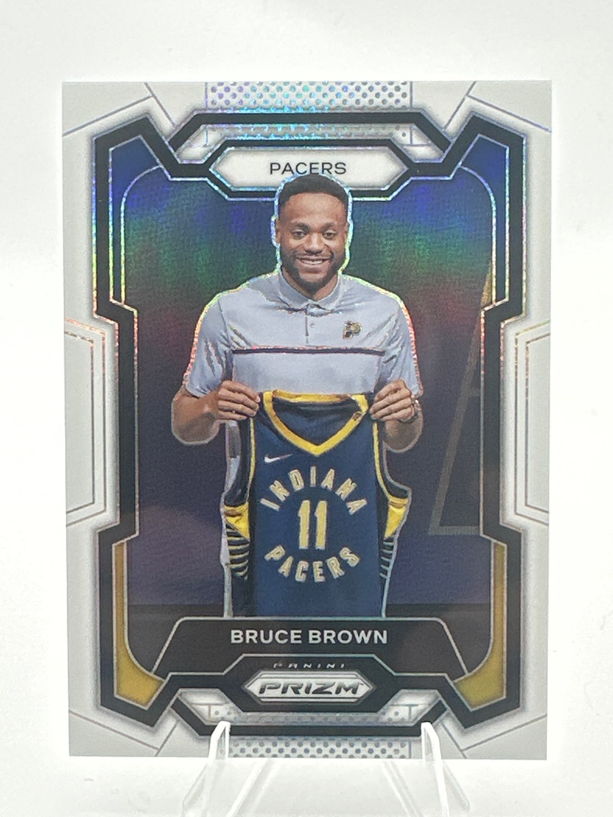 2023-24 Panini Prizm White Prizms #67 Bruce Brown Indiana Pacers (#/175)