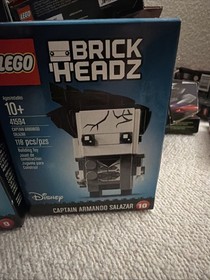 LEGO Brick Headz: 41593 Jack Sparrow & 41594 Captain Armando Salazar Set Sealed