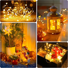 Warm White Fairy Lights 6 Pack   Battery Powered String Lights for Home Decor
