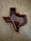 Vintage Frankoma #459 Texas Ashtray - Brown Glaze Pottery