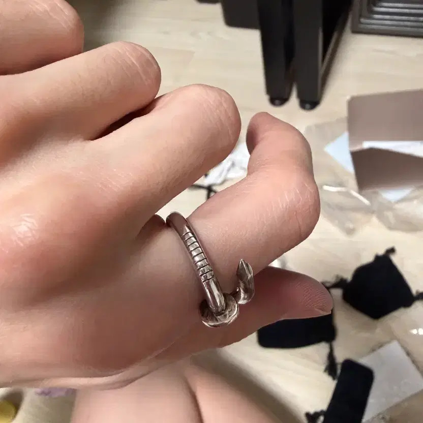 Chrome Hearts Flat Nail Ring, US8.5, Silver, Gently Used Official