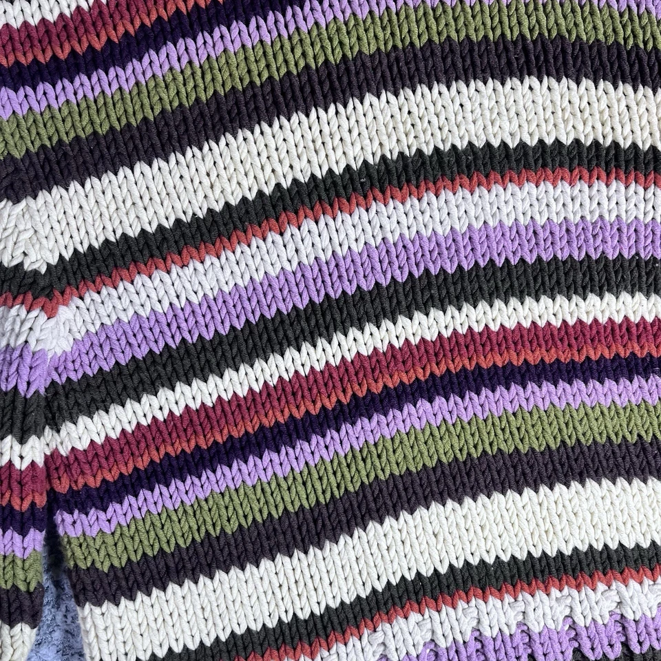 The Limited Hand Knit Sweater Vintage Turtleneck Stripes Y2K - Image 3 of 4