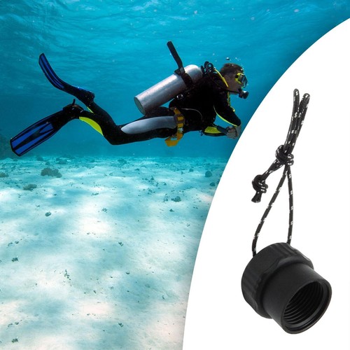 Diving Dust Cap Protect Cap Attached With Rope Portable Din Tank Valve 