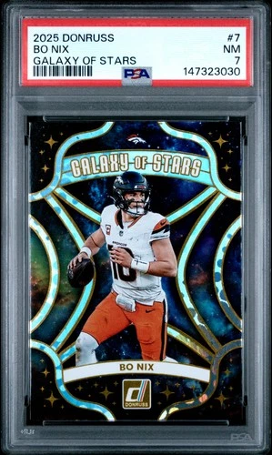 2025 PANINI DONRUSS GALAXY OF STARS #7 BO NIX PSA 7
