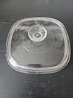 VTG Pyrex Corning Ware A-9-C  Square Replacement Lid Only Clear Glass 31 - A
