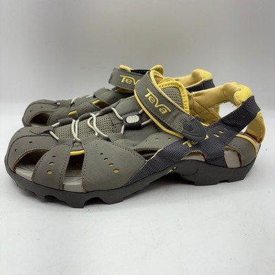 Teva Deacon Mermaid Water Hiking Sandals Gray Yellow Womens Size 10