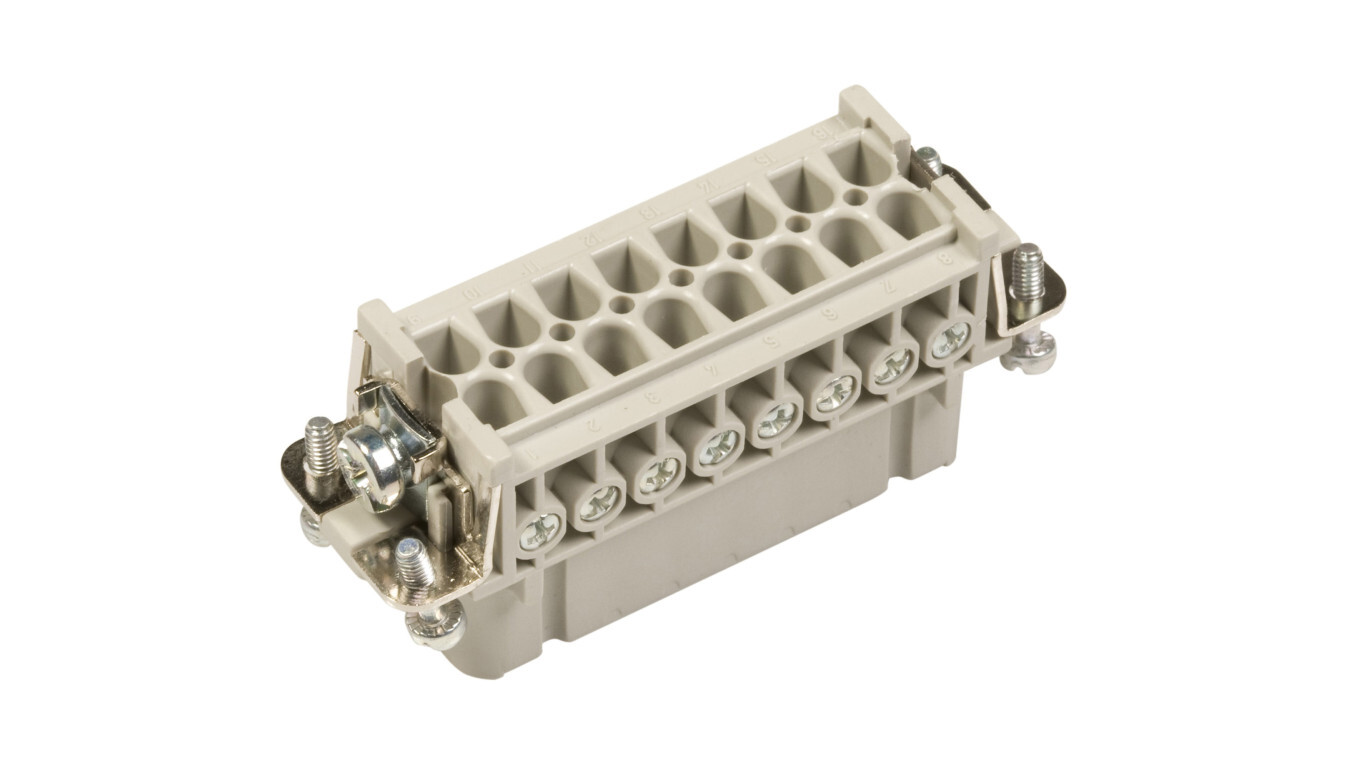 Connector insert 16P+PE female 16A 250V EPIC HA 16 BS 10531000 /T2UK