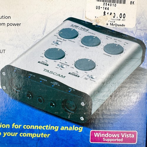 Tascam US-144 USB 2.0 Audio MIDI Recording Interface Brand Original Box Preowned - Picture 2 of 10