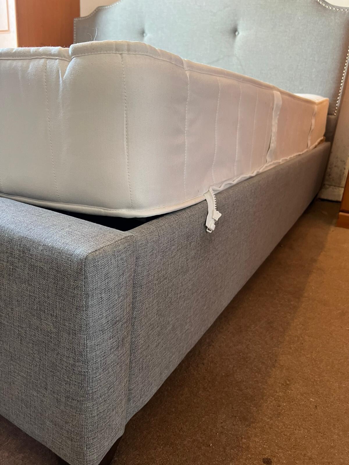 Grey Emperor bed With Drawers and Quality mattress Great Condition eBay