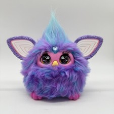 Furby Purple Plush Tie Dye Interactive Toy 2023 Glowing Ears Tested Works