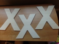 3 Pack - Wooden Letters - X, 12" Tall, 1/2" Thick, Crafts,Unfinished, New in Box